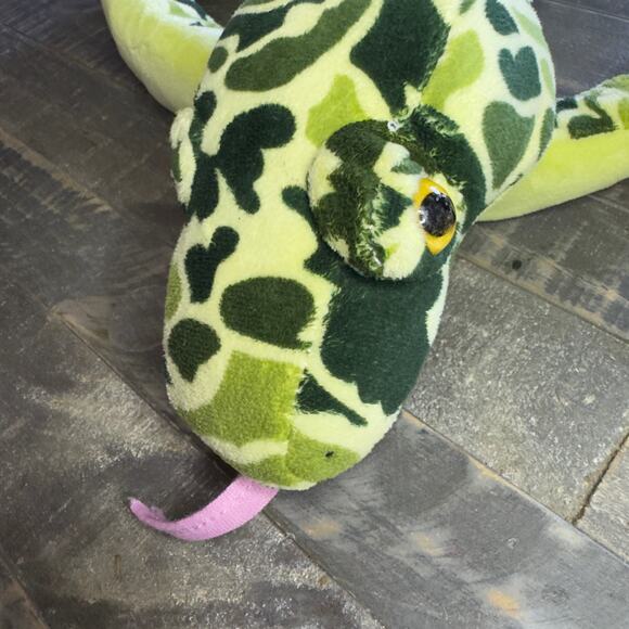 Wild Republic Snake Plush Stuffed Animal Camouflage Yellow Green 52” Jumbo Toy - Picture 2 of 4